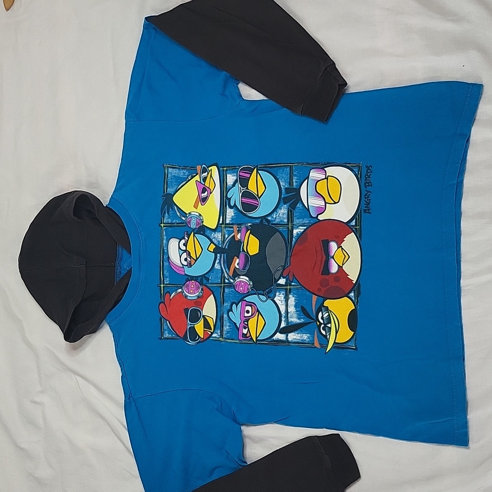 Angry Birds boys long sleeve shirt sz 14/16